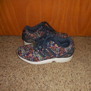 Adidas Torsion 2X Flux Navy Floral Sneakers 7